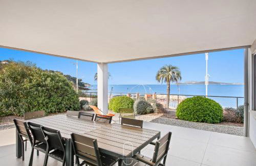 Villa Antoine Appartement RDJ Vue mer CLiM Wifi parking plage 50m La Garonne - Foto 17