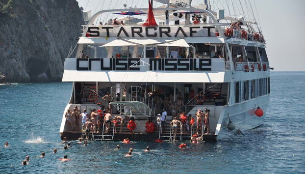 Uma parada para nadar em alto-mar