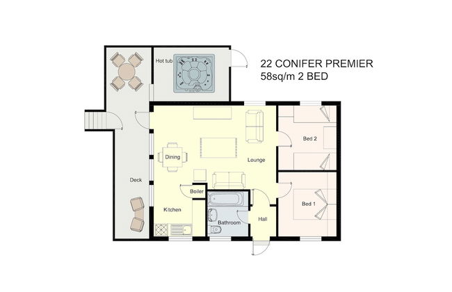 Birch Lodge 22 With Hot Tub, Newton Stewart - Photo 13