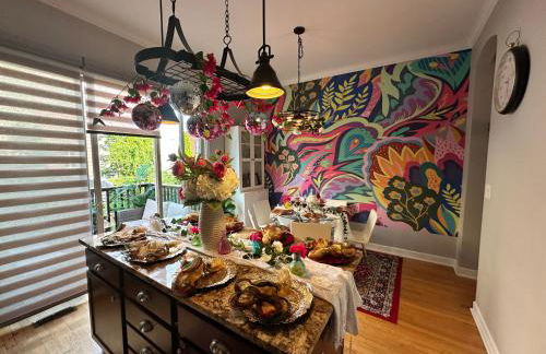 Art Downtown Fulton Market Entire 3 bedroom Home Sleep10 Private Garage Roof EV Tesla - Foto 45