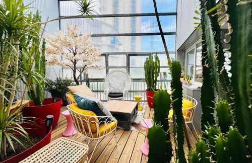 Loft atypique 130 m2 Clim patio couvert et terrasse pkg gratuit tram à 5mn à pied un accès direct au centre-ville - Foto 26