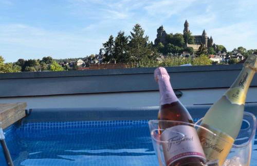 4 Sterne Ferienwohnung Schlossblick Sauna Pool Whirlpool pri - Foto 50