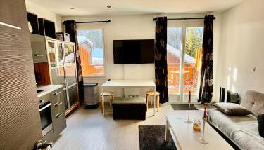 Appartement moderne et entièrement rénové en plein cœur du village, chambre séparée, balcon vue montagne, très proche des pistes - Foto 3