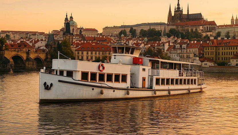Navigando sul fiume Moldava