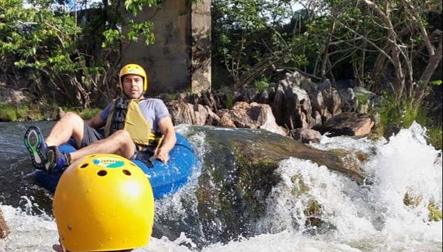 Overcome rapids on the Almas river