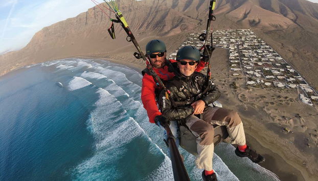 Durante il volo in parapendio