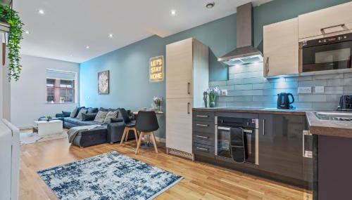 Central Leeds Flat - In City Centre - Modern Décor - Sleeps 8 - Foto 4, stove, minibar
