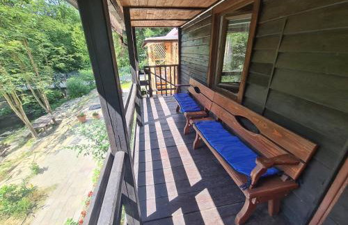 Duży drewniany domek nad rzeką, Obidza 381, Łącko - Foto 5