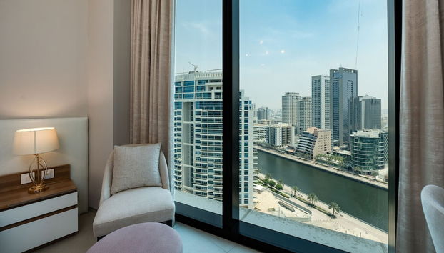 Chic Minimalist 1BR in Address JBR - Foto 3, Habitación