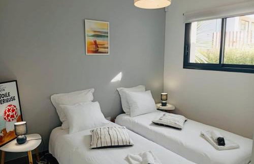 VILLA ALAÏA neuve avec piscine, pétanque proche plage et golf - Foto 16