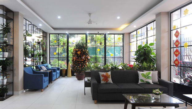 Coin salon dans le hall