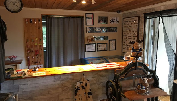 Mostrador de check-in y check-out