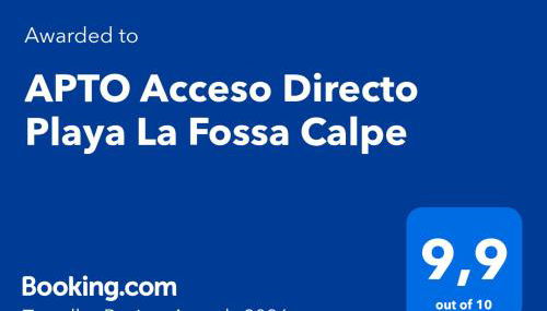 APTO Acceso Directo Playa La Fossa Calpe - Foto 2