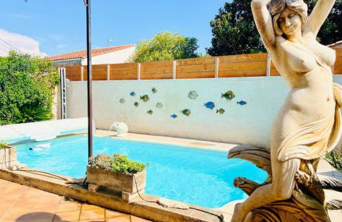 Studio Soleil - Piscine, Parking, Jardin, Calme, Wifi, 2 personnes - Foto 17