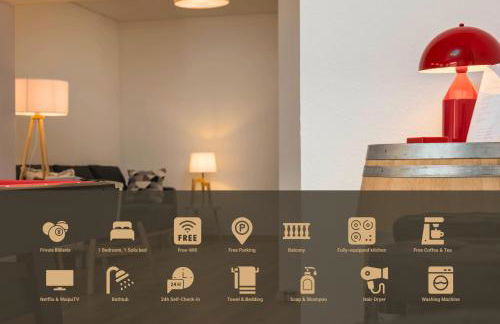 Elbling Appartement for 4 People - Billiards - 2 Bedrooms - 2 Bathrooms - Balcony with Mosel View - Parking - Wine Barrel Bar - Fully Equipped Kitchen - Netflix - WaipuTV - 3 km from Cochem - Foto 43