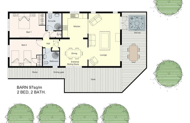 Barn Lodge With Hot Tub Near Cupar, Fife - Foto 11