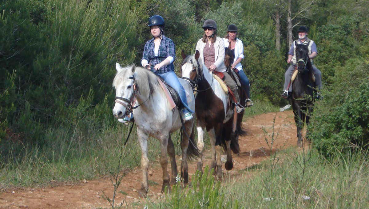 Enjoying the horseback ride