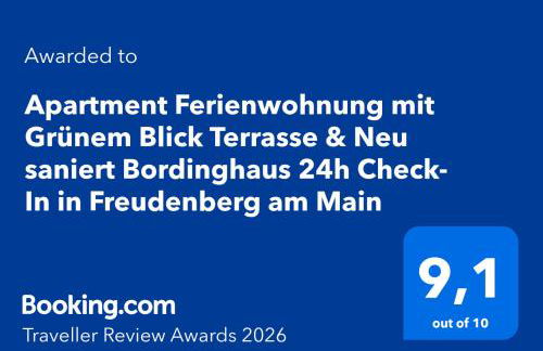 Apartment Ferienwohnung mit Grünem Blick Terrasse & Neu saniert Bordinghaus 24h Check-In in Freudenberg am Main - Foto 70