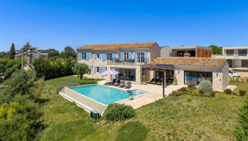 Villa Plava with Panoramic Seaview and big pool - Foto 5, Garden, sunbed, Garden view