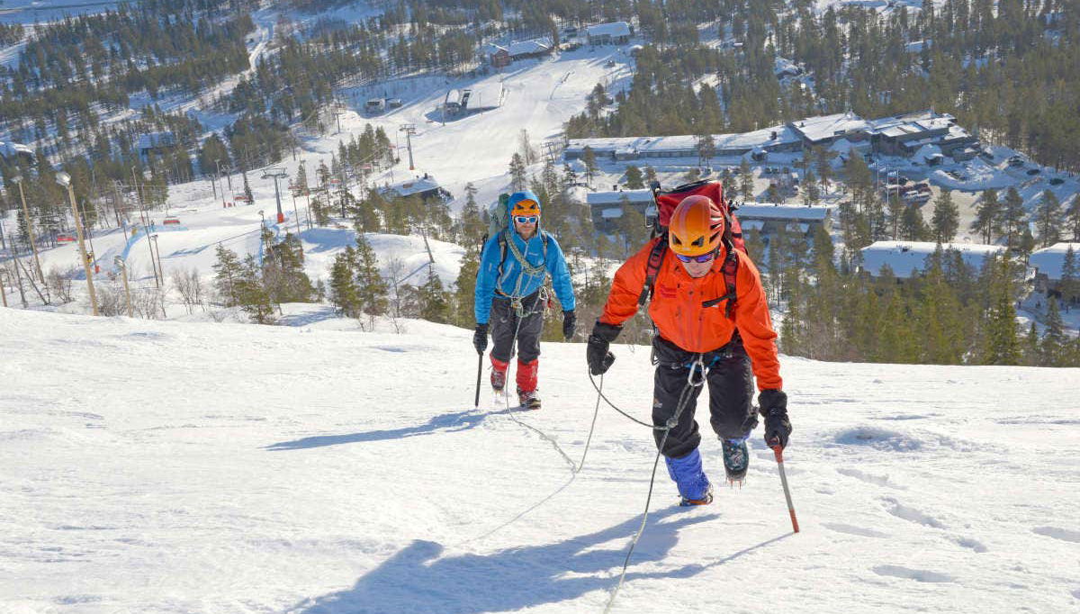 Durante o curso de alpinismo
