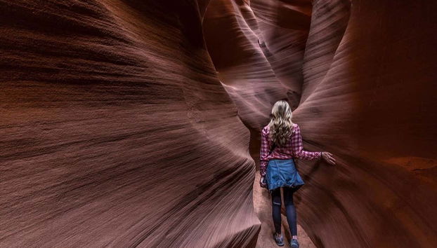Esplorando il Secret Antelope Canyon