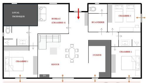 Villa ARIANA, 120m2, Climatisée, Piscine - Foto 4