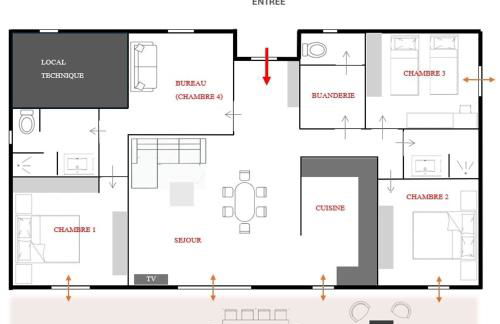 Villa ARIANA, 120m2, Climatisée, Piscine - Foto 4