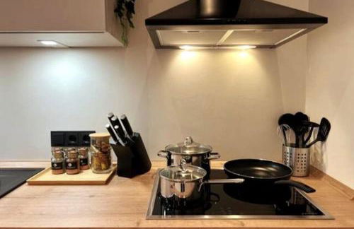 Soul-Apartment Terrasse Privat-Parkplatz Boxspringbett 55Zoll TV WLAN - Foto 12