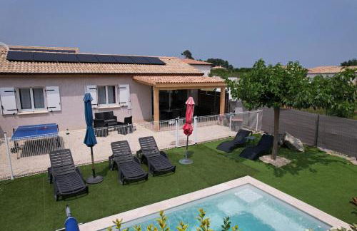 En Ardèche, maison de vacances l'Odyssée climatisée avec sa piscine privée et chauffée - Foto 6