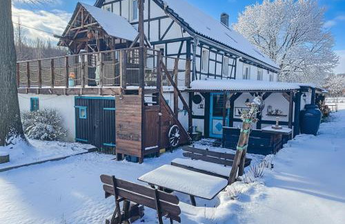 The Old Barn Luksusowa Stodoła z Całorocznym Jacuzzi Kominkiem i Widokiem na Wzgórza i Las dla 8-10 osób na Dolnym Śląsku min 2 noce - Foto 13