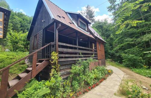 Duży drewniany domek nad rzeką, Obidza 381, Łącko - Foto 4