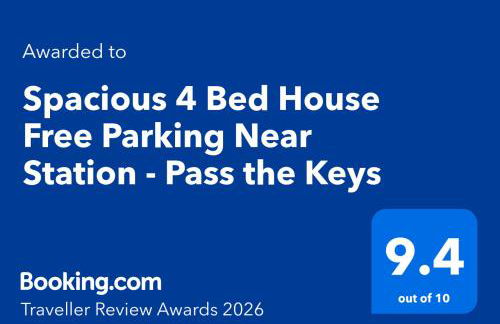 Spacious 4 Bed House Free Parking Near Station - Pass the Keys - Foto 6