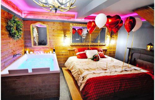 Le Chalet romantique, SPA XXL, 5 min centre ville, Écran cinéma, Lit king size, cascade d'eau - Foto 21