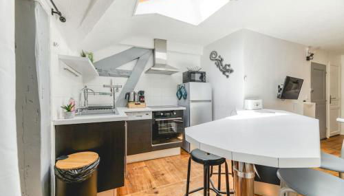 La Salamandre, 40 m2, 1 chambre, 2 pas de la gare - Foto 4, stove, dishwasher, toaster, minibar