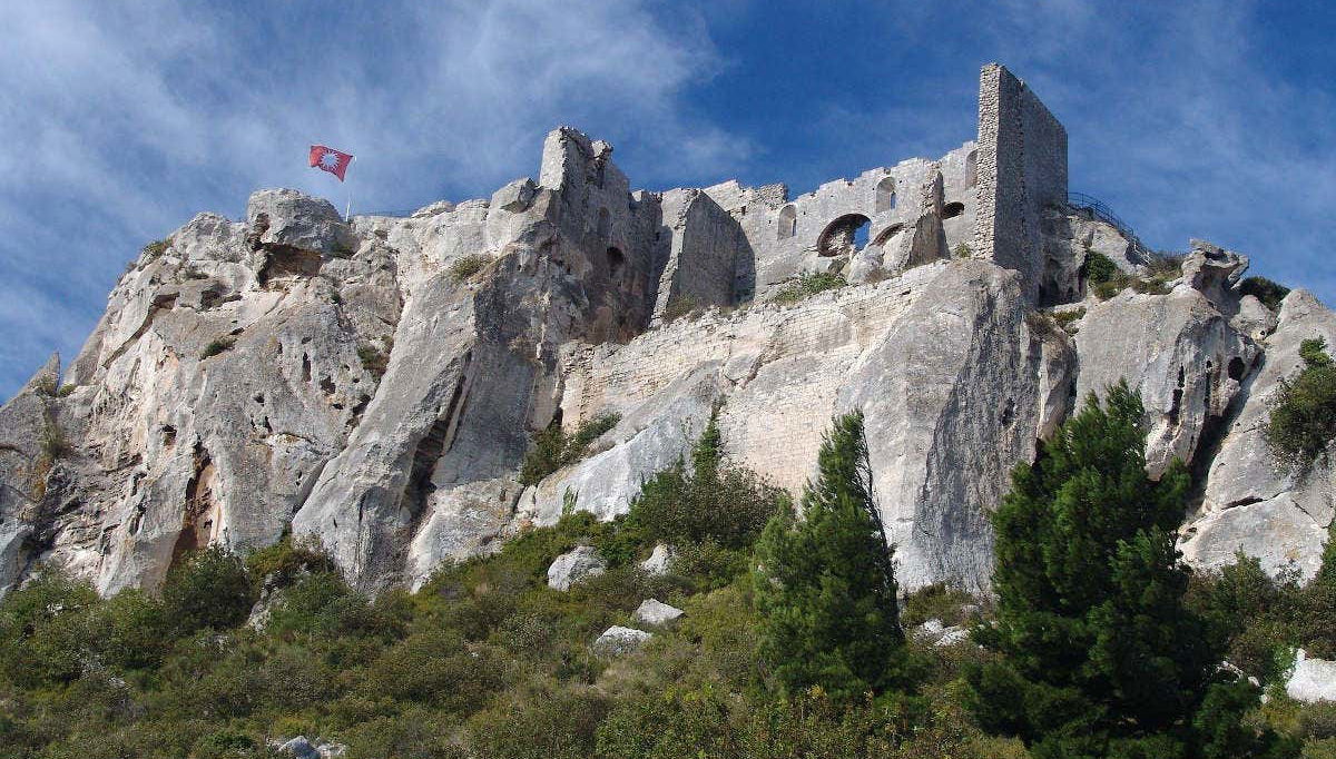 Vista del castillo de Les Baux de Provence