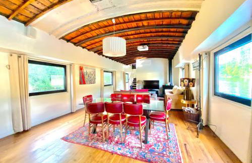 Grande péniche 4 ch - 10 pers -Paris - Ile de Puteaux- terrasses - Foto 7