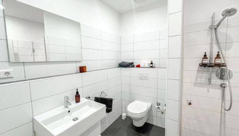 Stylisches Business Apartment nähe Bildungscampus Heilbronn - Foto 5, towels, Shower