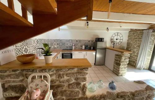 Maison de pêcheur BORD DE MER bois et pierre 6-8 pers - Foto 9