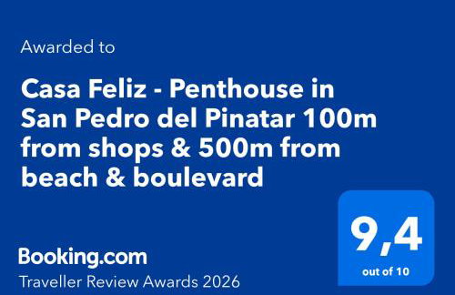 Casa Feliz - Penthouse in San Pedro del Pinatar 100m from shops & 500m from beach & boulevard - Foto 39