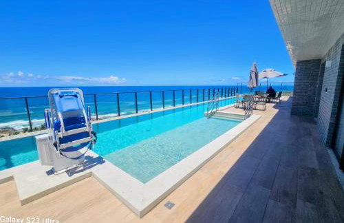 Studio Rooftop em frente ao Mar na Praia de itapua - Foto 11