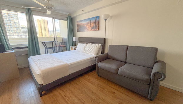 Mellow Kuhio Village Studio Condo by RedAwning - Foto 4, Habitación