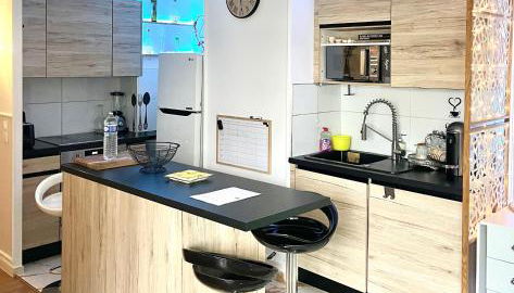 Appartement Luxe Netflix, IA, Parking, Balcon, 10 min Paris La Défense - 5 stars - Foto 5, stove, dishwasher, minibar