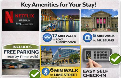 Central Apt Sleeps 6 - Bars, Restaurants & Parking - Foto 39