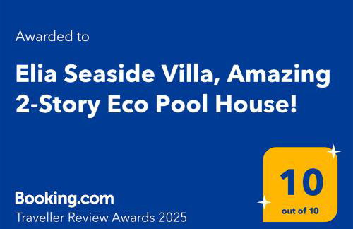 Elia Seaside Villa, Amazing 2-Story Eco Pool House! - Foto 2