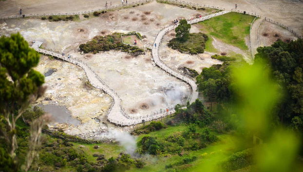 Panorámica de la Lagoa das Furnas