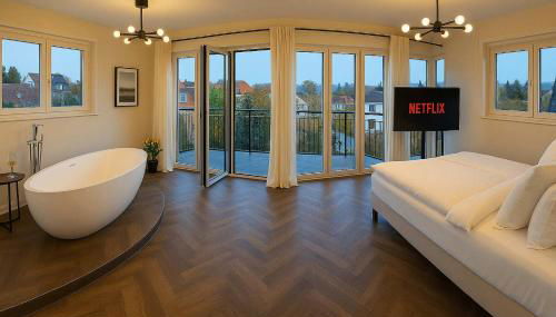Fjord Stay - Penthouse mit Whirlpool in Kiel - Free Park - 24-7 Check in - "Stockholm" - Foto 2