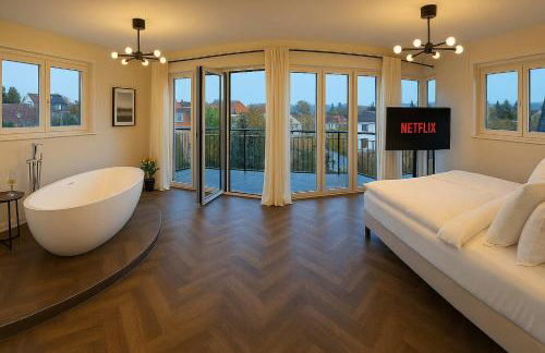 Fjord Stay - Penthouse mit Whirlpool in Kiel - Free Park - 24-7 Check in - "Stockholm" - Foto 2