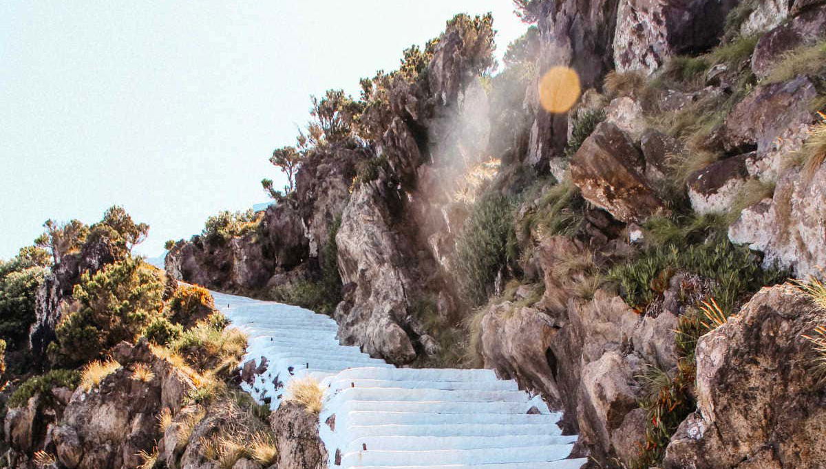 Scale nella roccia a Terceira