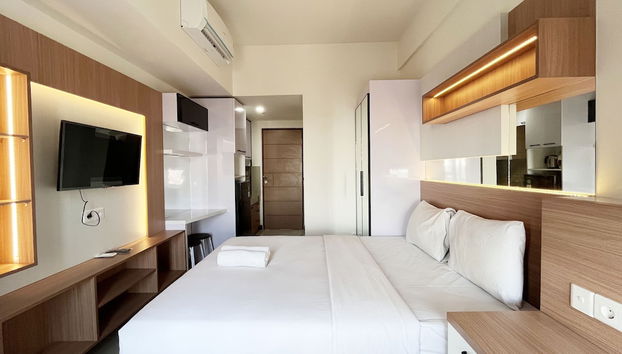 Restful And Simply Look Studio Vida View Makassar Apartment - Foto 4, Habitación