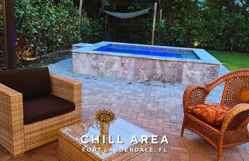 Private Heated Plunge Pool Spa and Secluded Patio - Fort Lauderdale - Foto 26